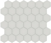 2" Warm Grey Matte Unglazed Hex Mosaic | Marino Tile NY