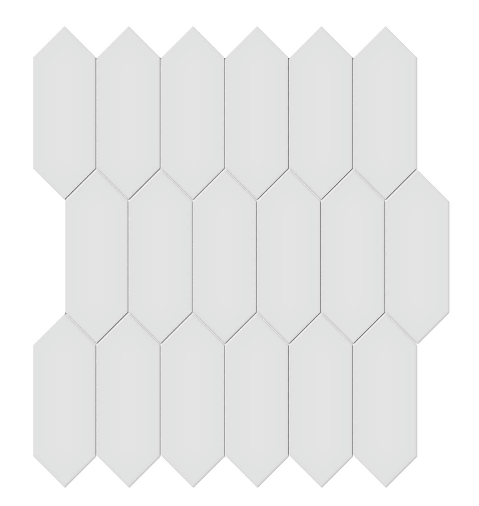 2x5 Gallery Grey Matte Picket Mosaic | Marino Tile NY