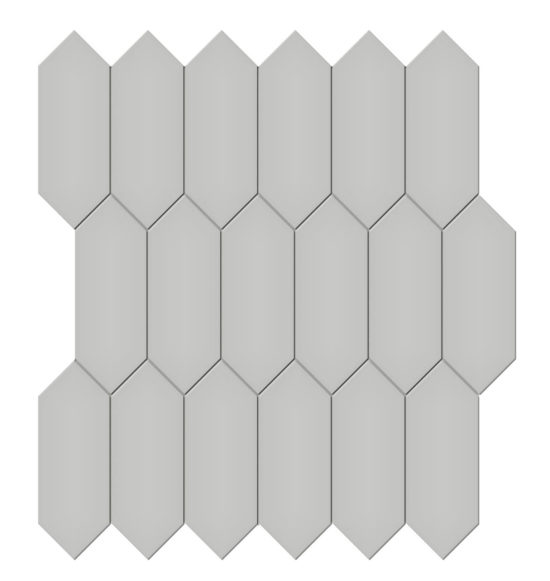 2x5 Loft Grey Glossy Picket Mosaic | Marino Tile NY