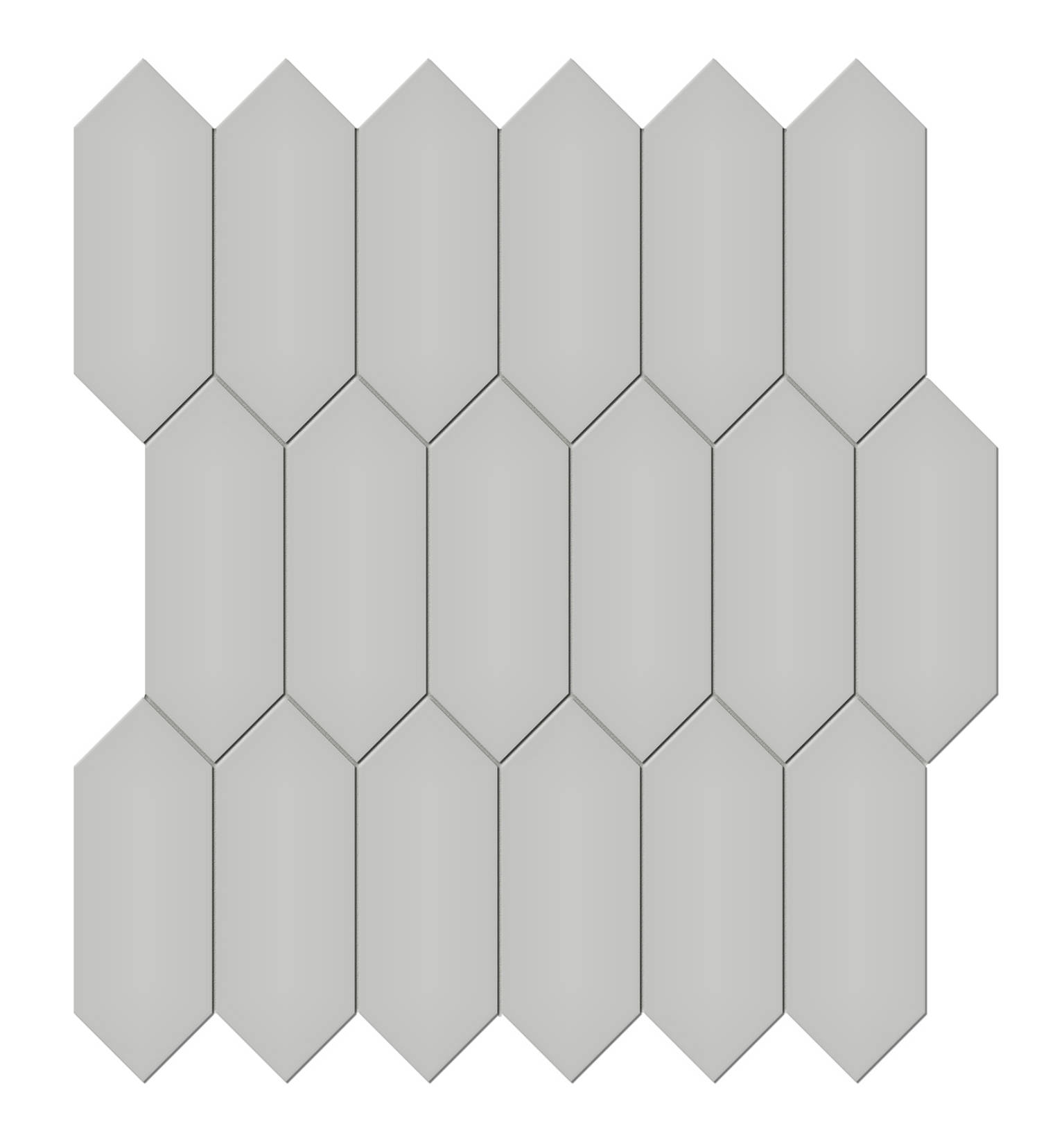 2x5 Loft Grey Matte Picket Mosaic | Marino Tile NY
