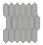 2x5 Taupe Glossy Picket Mosaic | Marino Tile NY