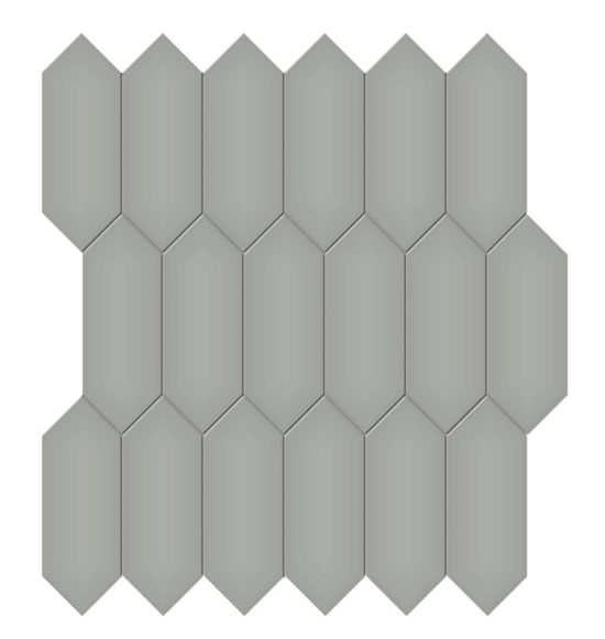 2x5 Taupe Glossy Picket Mosaic | Marino Tile NY
