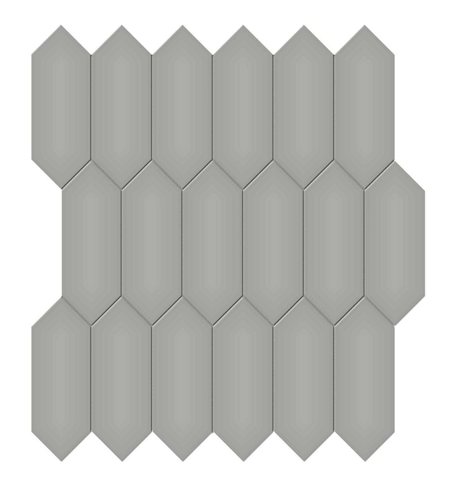 2x5 Taupe Glossy Picket Mosaic | Marino Tile NY
