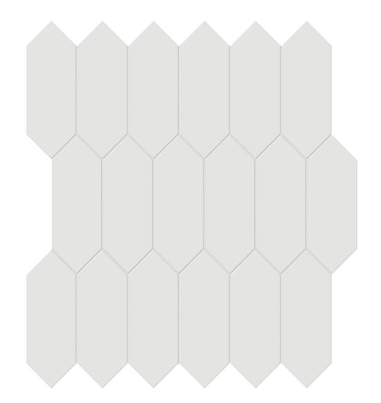 2x5 Vintage Grey Glossy Picket Mosaic