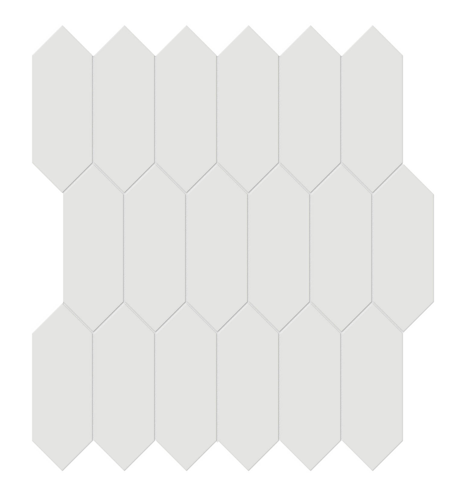 2x5 Vintage Grey Glossy Picket Mosaic | Marino Tile NY