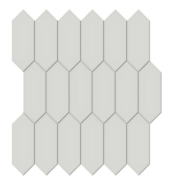 2x5 Warm Grey Matte Picket Mosaic