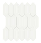 2x5 White Glossy Picket Mosaic | Marino Tile NY