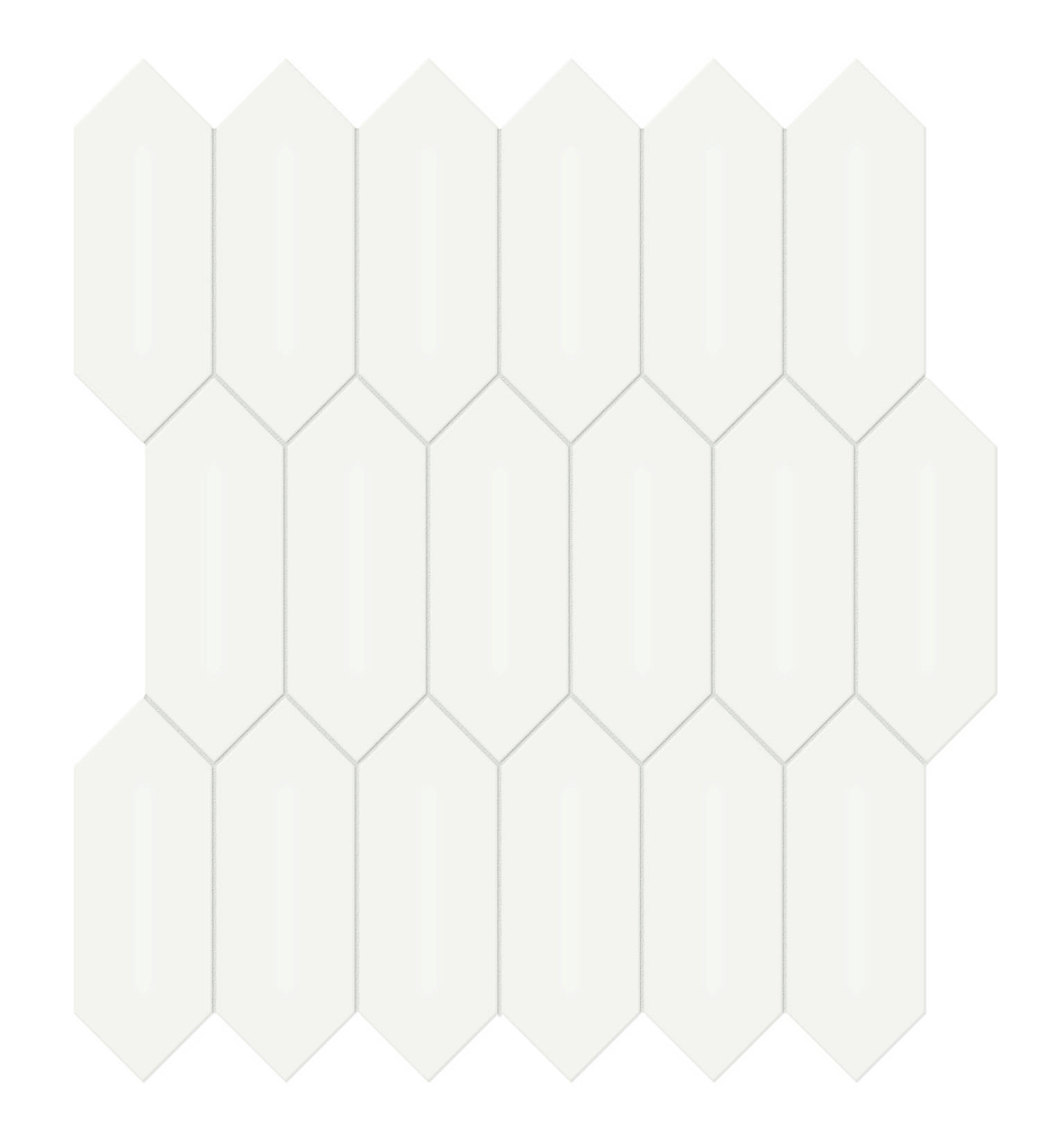 2x5 White Matte Picket Mosaic | Marino Tile NY