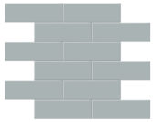 2x6 Cloud Blue Glossy Brick Mosaic | Marino Tile NY