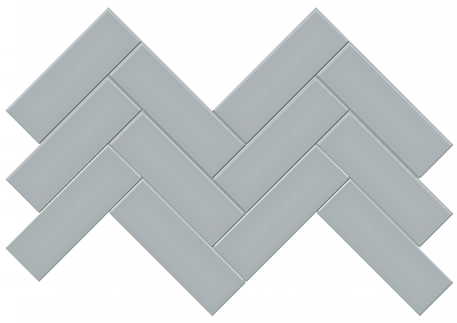 2x6 Cloud Blue Matte Herringbone Mosaic | Marino Tile NY