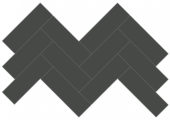 2x6 Retro Black Glossy Herringbone Mosaic | Marino Tile NY