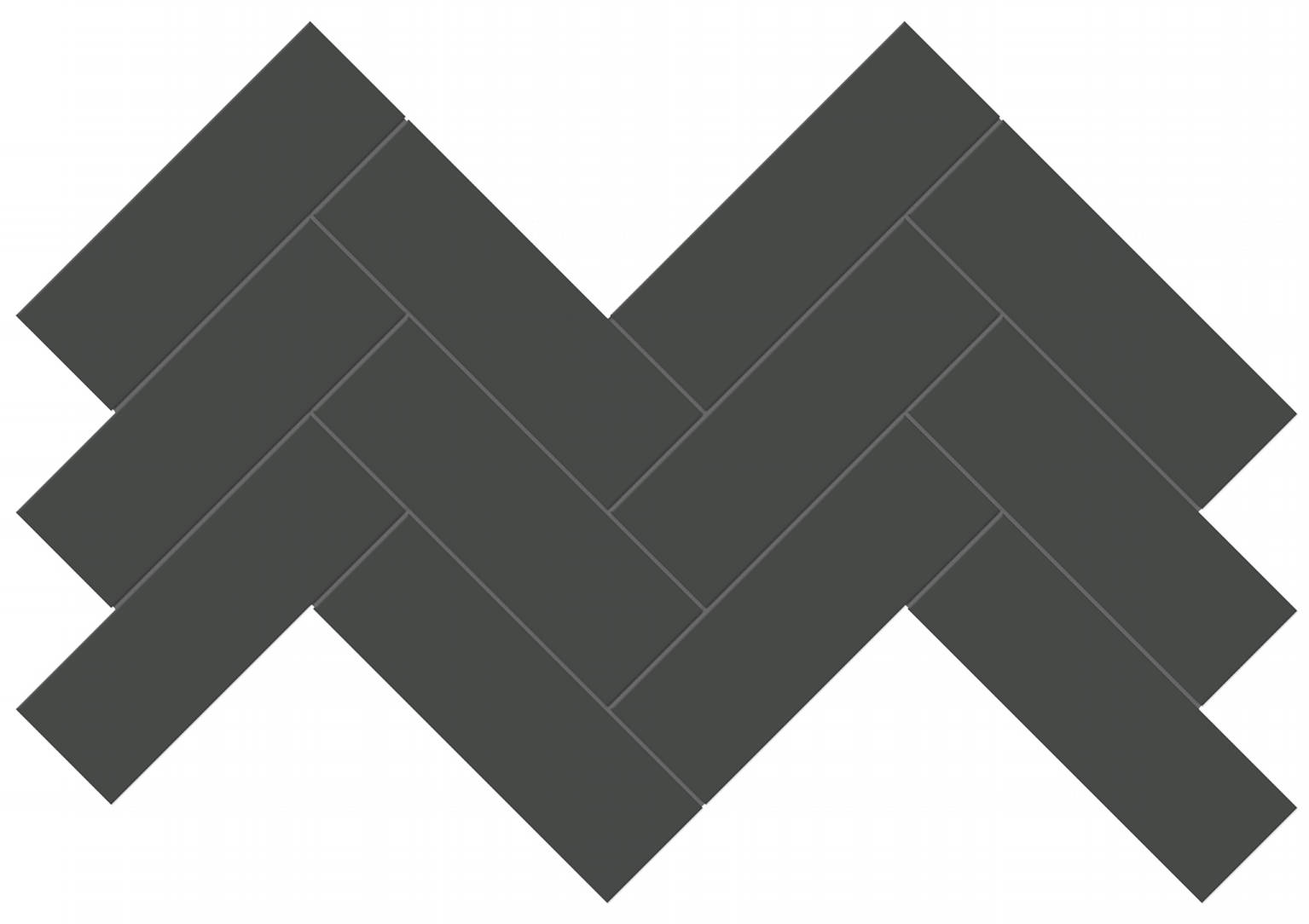 2x6 Retro Black Glossy Herringbone Mosaic | Marino Tile NY