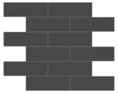 2x6 Retro Black Matte Brick Mosaic | Marino Tile NY