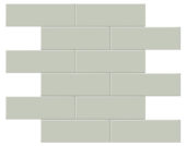 2x6 Soft Sage Matte Brick Mosaic | Marino Tile NY