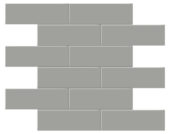 2x6 Taupe Glossy Brick Mosaic | Marino Tile NY