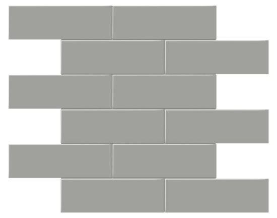 2x6 Taupe Glossy Brick Mosaic | Marino Tile NY