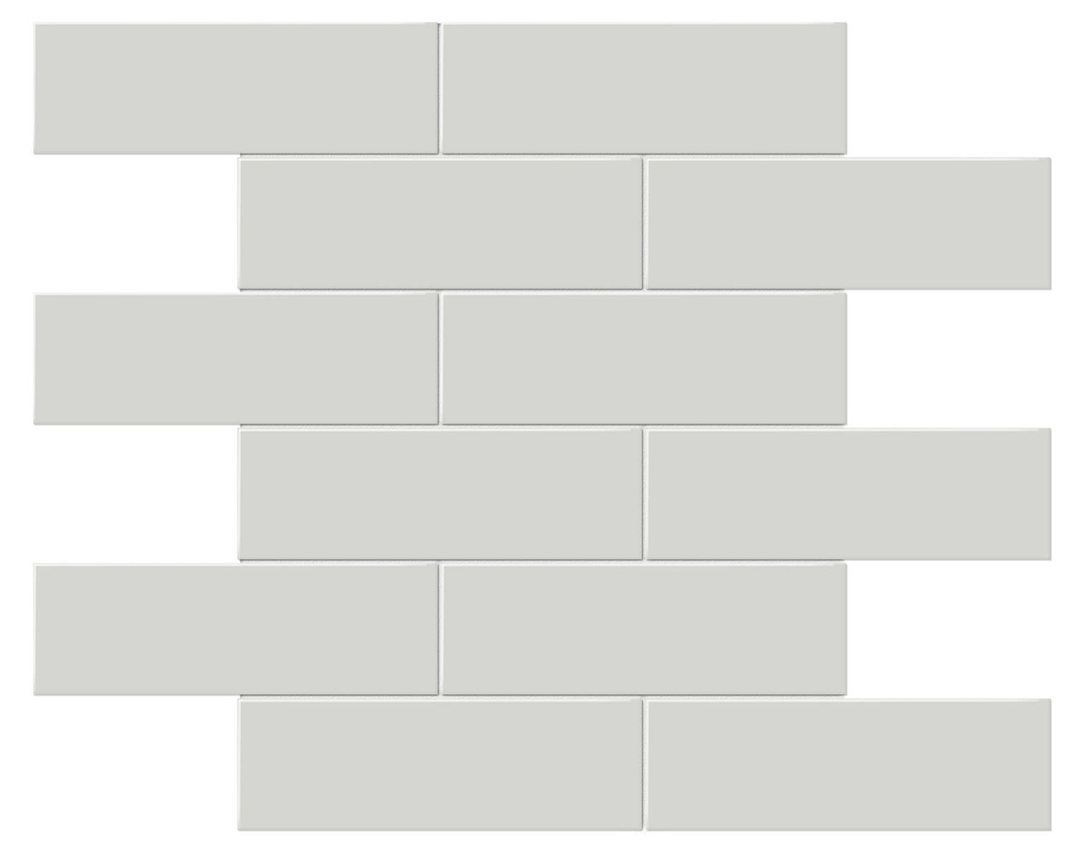 2x6 Warm Grey Matte Brick Mosaic | Marino Tile NY