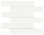 2x6 White Matte Brick Mosaic | Marino Tile NY