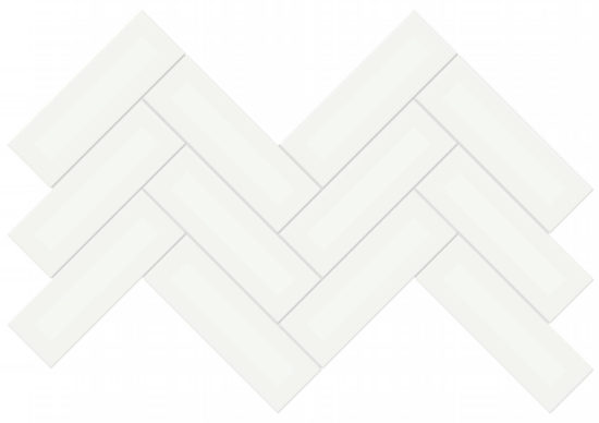2x6 White Matte Herringbone Mosaic
