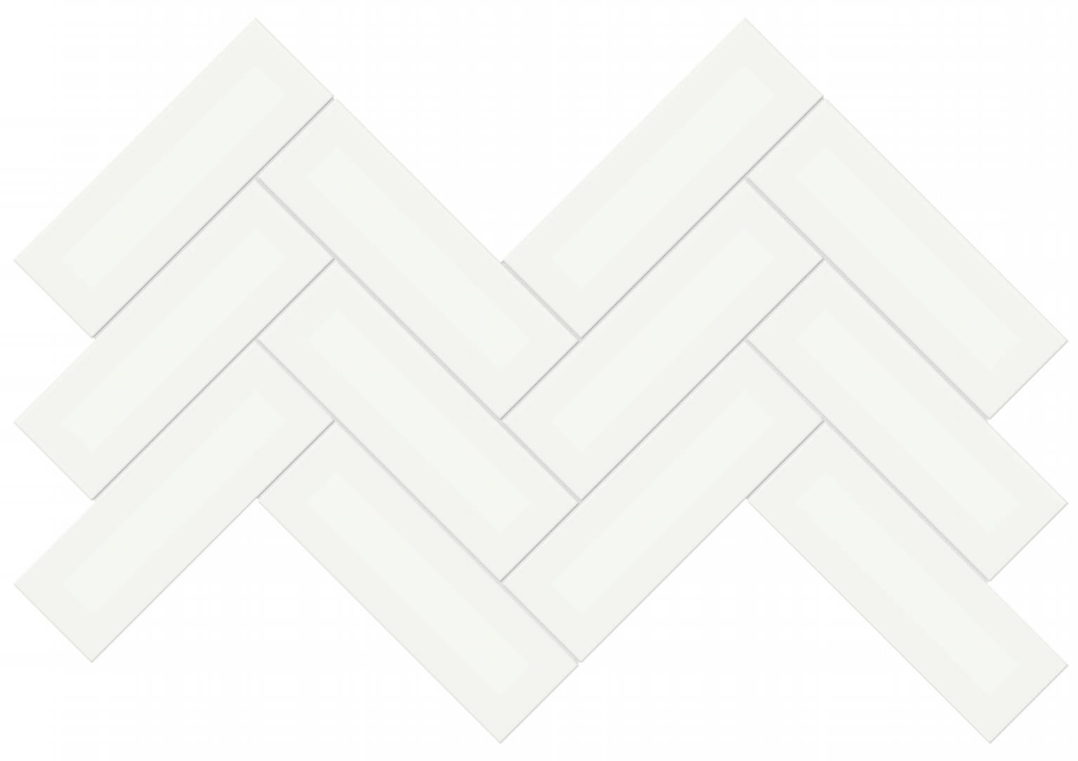 2x6 White Matte Herringbone Mosaic | Marino Tile NY
