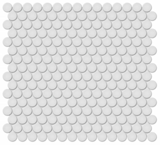 3/4" Gallery Grey Matte Penny Round Mosaic | Marino Tile NY