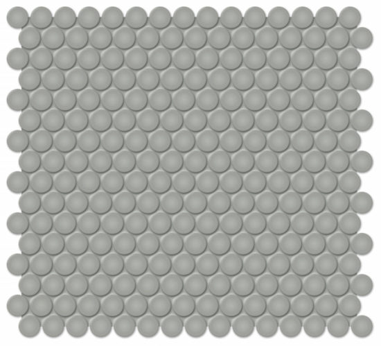 3/4" Taupe Glossy Penny Round Mosaic | Marino Tile NY
