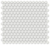 3/4" Vintage Grey Glossy Penny Round Mosaic | Marino Tile NY
