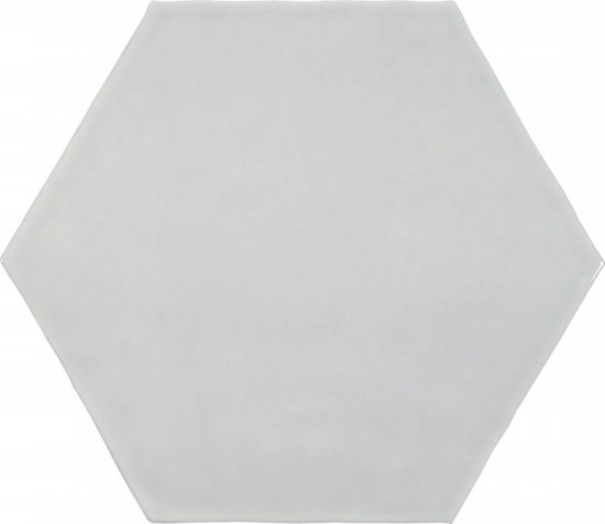 6" Bright Silver Glossy Hexagon