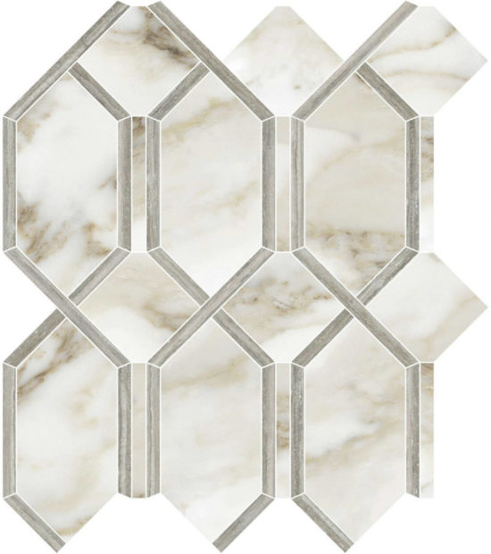 Amalfi Calacatta Polished Modella Mosaic | Marino Tile NY