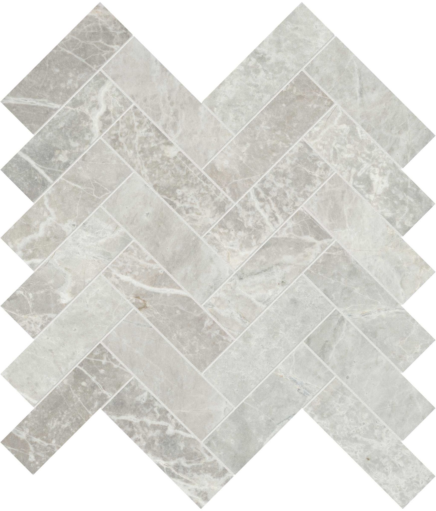 Apollo Argento 1.25x4 Herringbone Mosaic | Marino Tile NY
