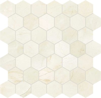 Avorio Crema 2 Hexagon Mosaic