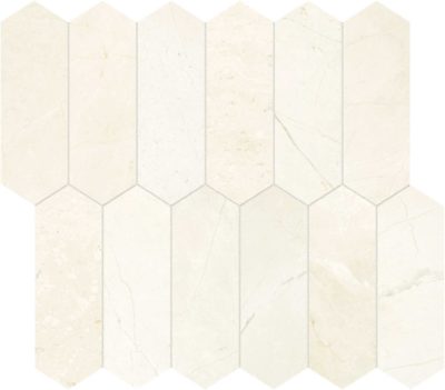 Avorio Crema 2×6 Picket Mosaic