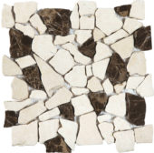 Beige/Brown Mini Opus Interlocking Mosaic | Marino Tile NY