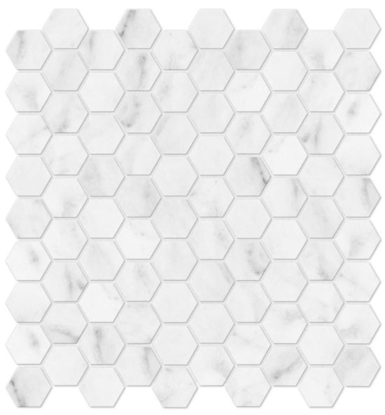 Bianco Venatino 1.25 Honed Hexagon Mosaic