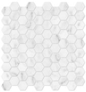 Bianco Venatino 1.25 Polished Hexagon Mosaic | Marino Tile NY