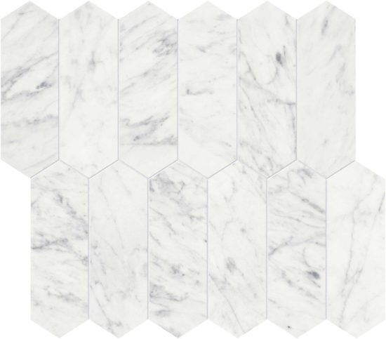 Eterna Bianco 2×6 Polished Picket Mosaic