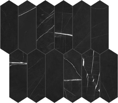 Galaxia Nero 2×6 Picket Mosaic