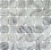 Glass Square Light Grey Marble Pattern Mix Mosaic | Marino Tile NY