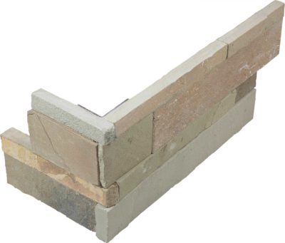 Ledger Stone 6×18 African Dune Assembled Corner