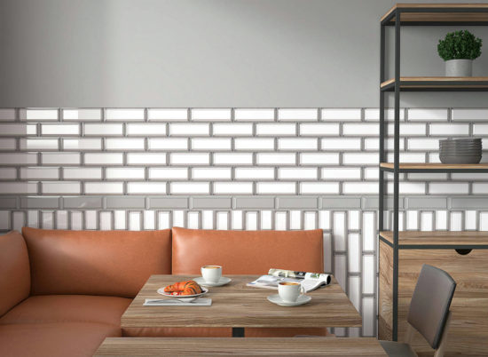Marco 3x9" Blurred Black | Marino Tile NY