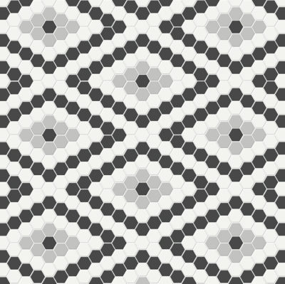 Midnight Blend Matte Diamond Pattern Mosaic