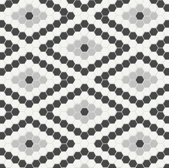 Midnight Blend Matte Diamond Pattern Mosaic