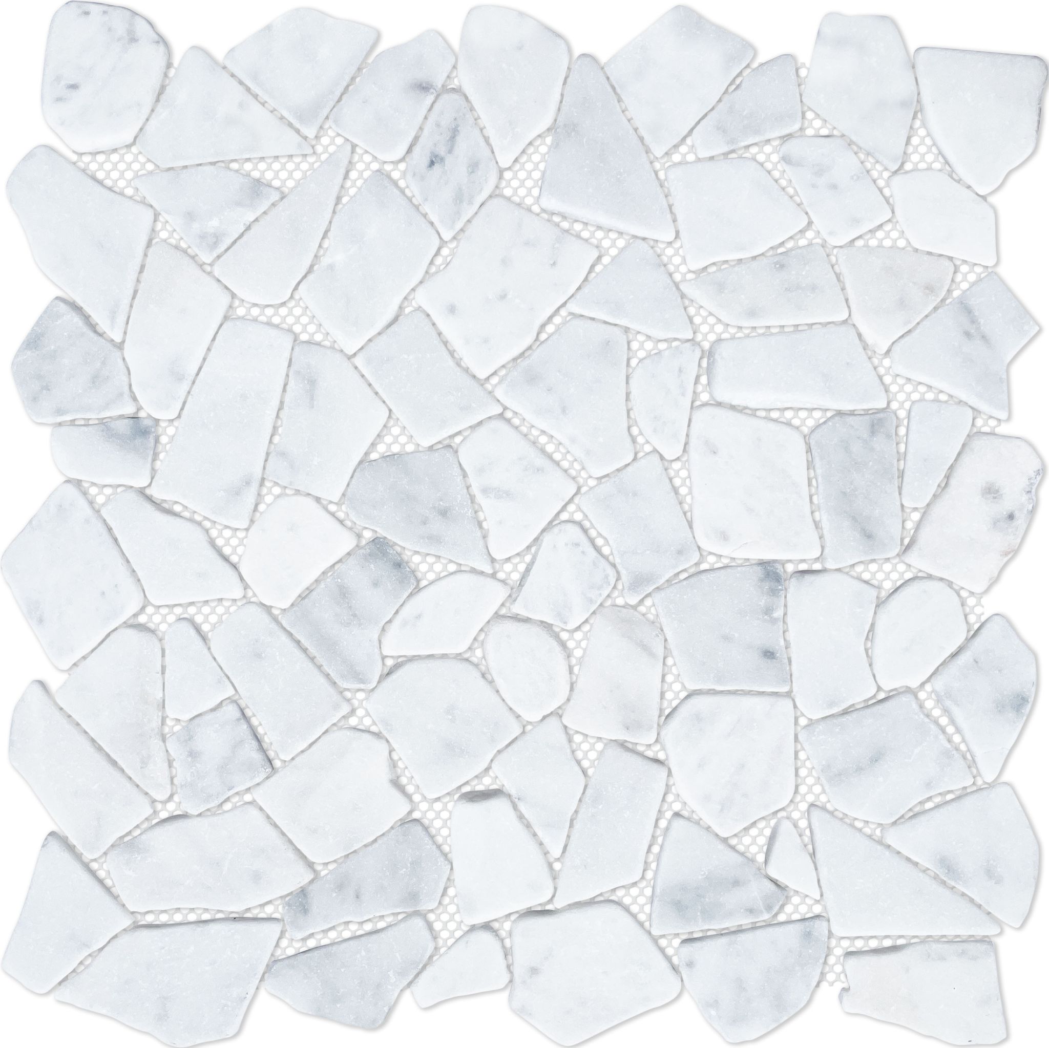 Mini Opus Matte White Grey Marble Stone Interlocking