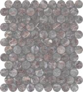 Sereno Burgundy 1.25 Penny Round Mosaic | Marino Tile NY