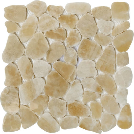 Sliced Onyx Crema Polished Mosaic | Marino Tile NY