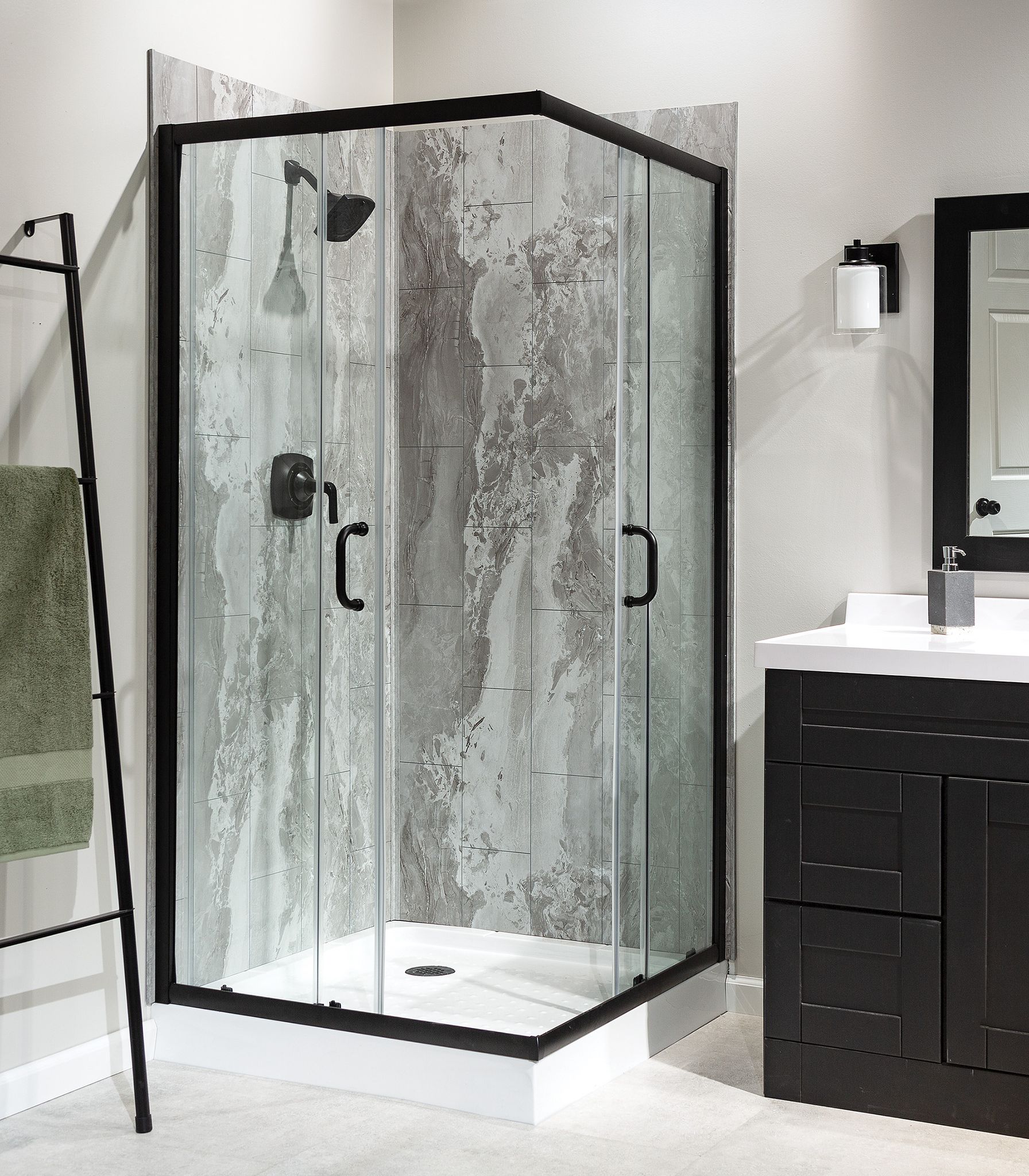 Smoky Sky Shower Wall Kit 36x60x78 | Marino Tile NY