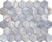 Treasure Blue Dream Onyx 2x2 Polished Hexagon Mosaic | Marino Tile NY
