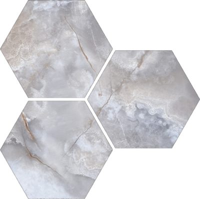 Treasure II Blue Dream Onyx 6″ Carved Hexagon