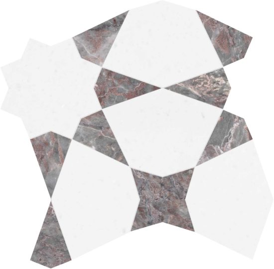 Utopio Stellar Burgundy Mosaic