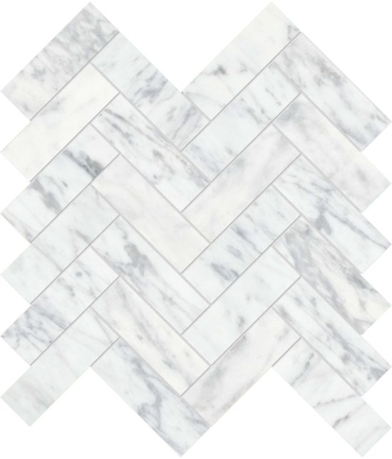 Virtue Bianco 1.25x4 Herringbone Mosaic